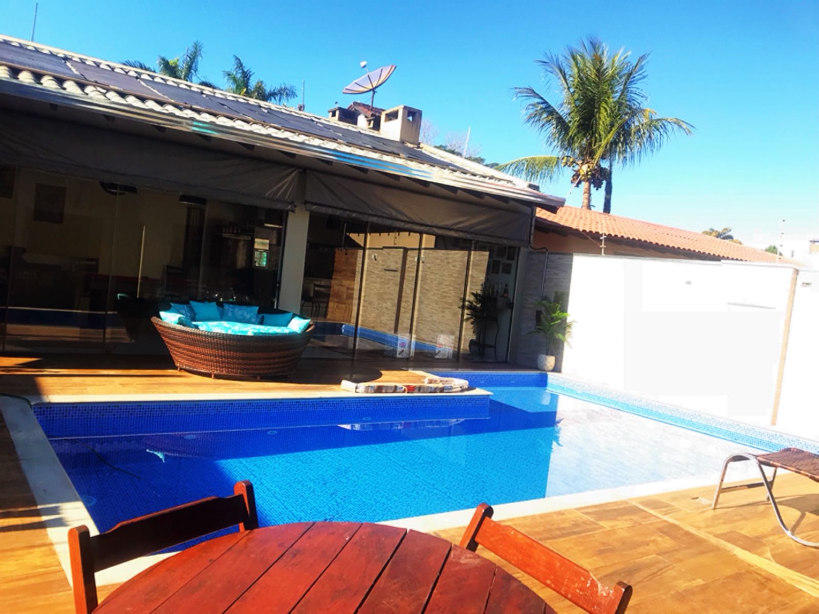 Piscina de Vinil instalada pela Tatu Piscinas em MS
