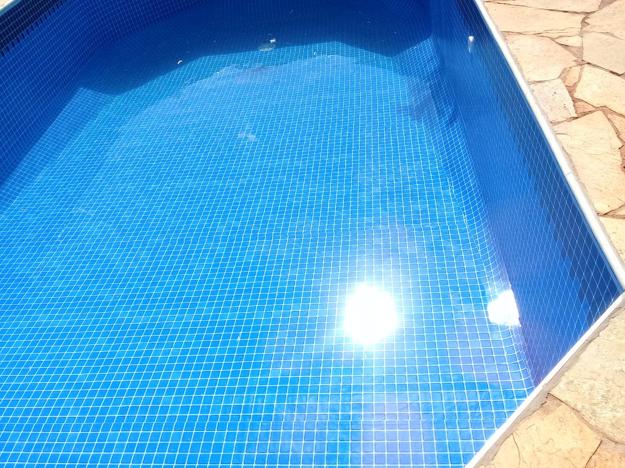 Piscina de Vinil instalada pela Tatu Piscinas em MS